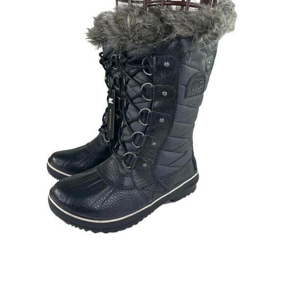 SOREL Women's Tofino ll Waterproof Boot US 5 Big Girls Black Winter Snow Boots - Picture 1 of 14